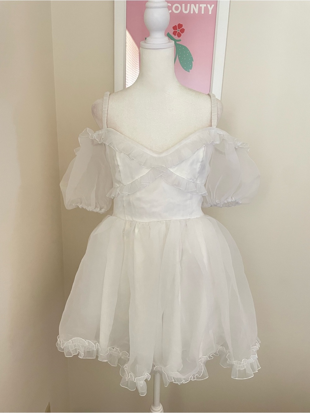 Dolls Kill Sugar Thrillz Sense n’ Sensability Organza Corset Babydoll Mini Dress - Picture 1 of 6